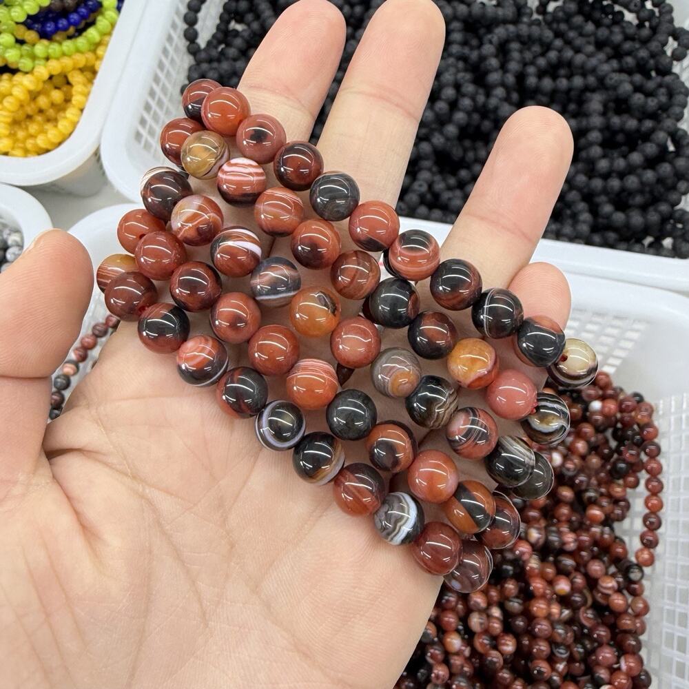 8MM Silk Agate Bracelet